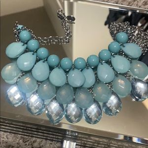 Charming Charlie turquoise beaded bib necklace